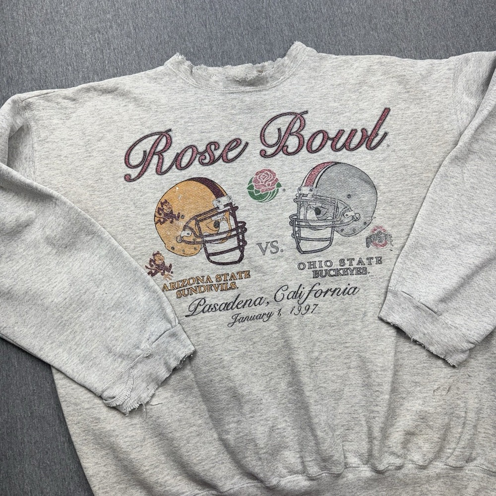 Rose Bowl Ohio State Arizona State Football Crewneck Sweatshirt Mens XXL 97 USA